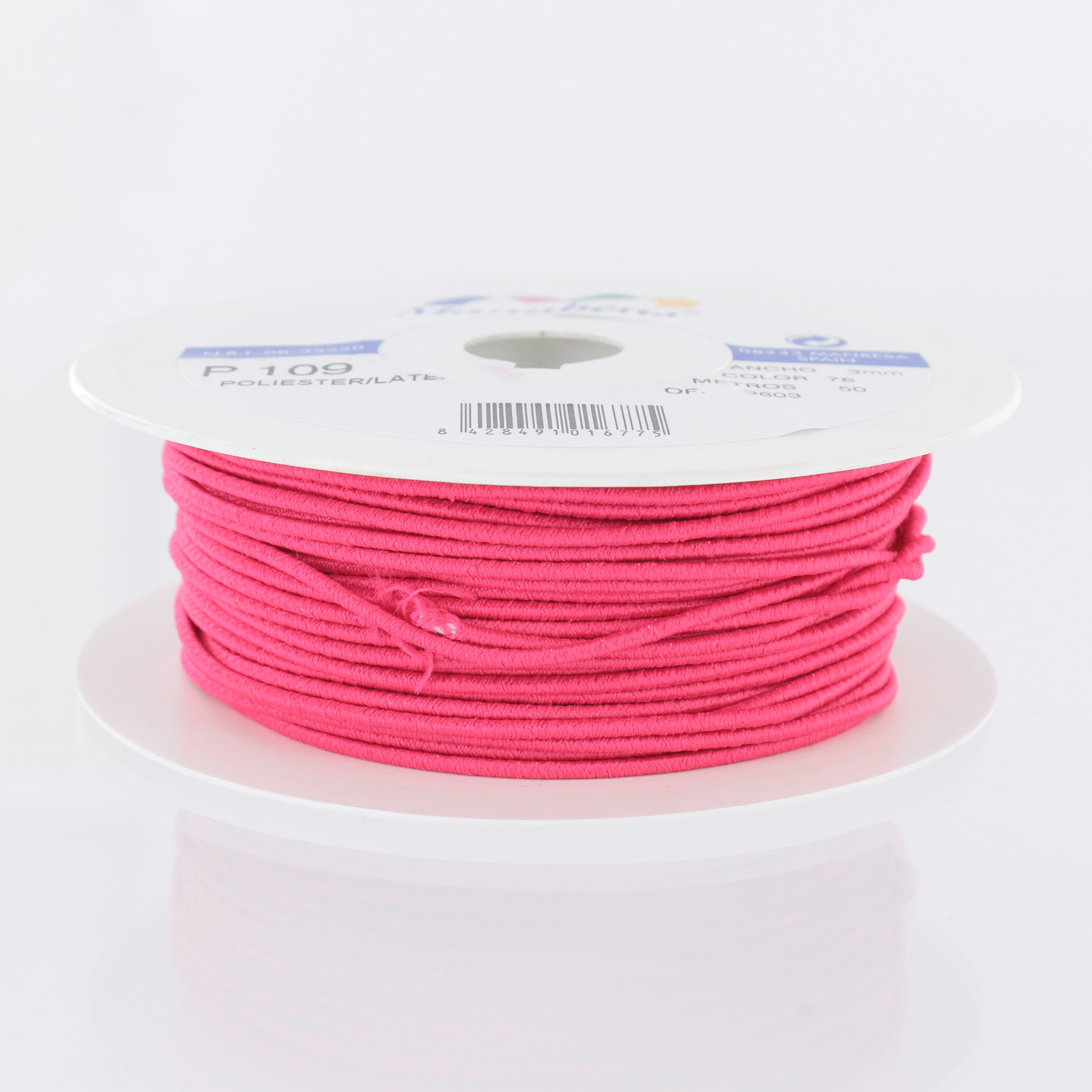 Cordon rond élastique 3mm fuchsia - 3B COM